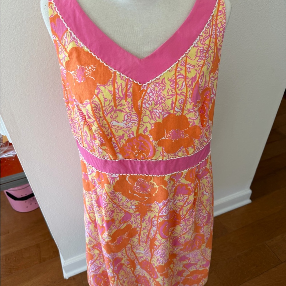 Lilly Pulitzer Pink and Orange Floral Dress